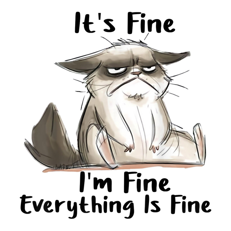 It's Fine I'm Fine Everything Is Fine Cat Gifts T Shirt 3/4 Sleeve Shirt | Artistshot