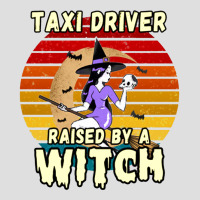 Taxi Driver Raised By A Witch, Halloween Design For Taxi Drivers V-neck Tee | Artistshot