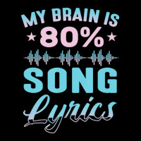 My Brain Is 80% Song Lyrics Singer Catchy Tune Lyrics Unisex Jogger | Artistshot