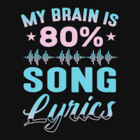 My Brain Is 80% Song Lyrics Singer Catchy Tune Lyrics 1 Fanny Pack | Artistshot