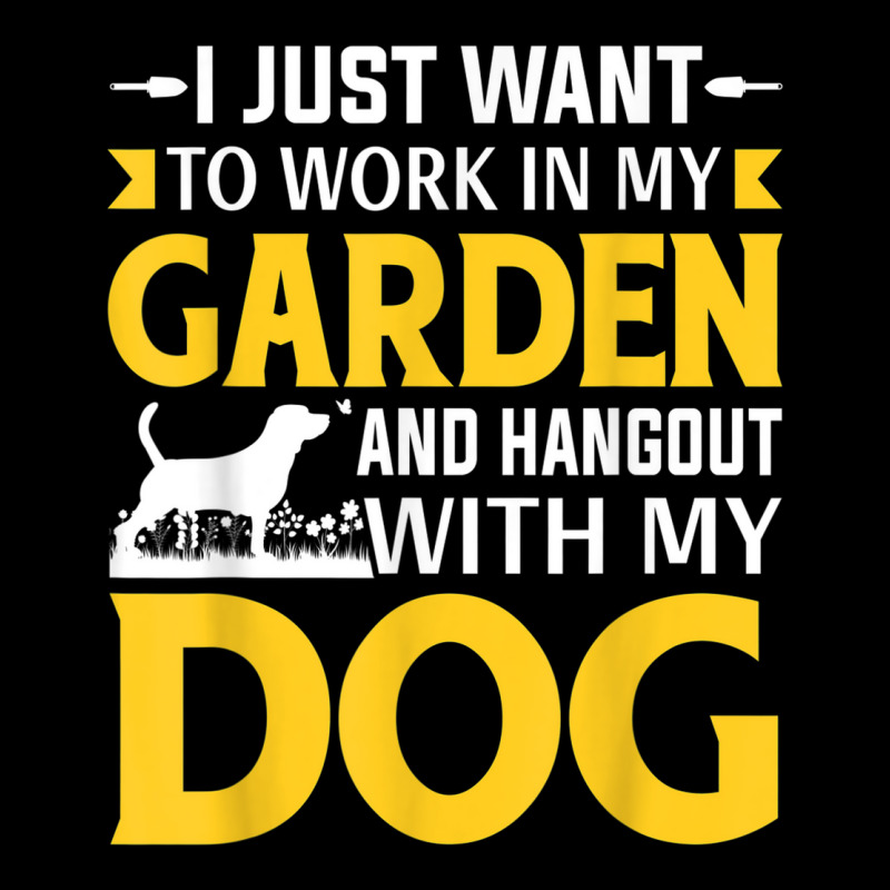 I Just Want To Work In My Garden And Hangout With My Dog Cropped Hoodie by Fashlaza | Artistshot