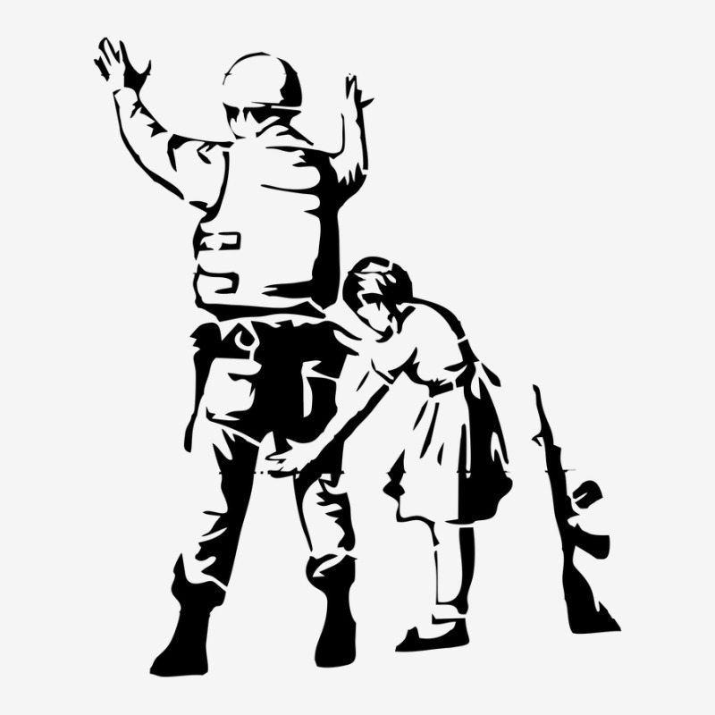 Banksy-girl-searching-soldier Classic T-shirt | Artistshot