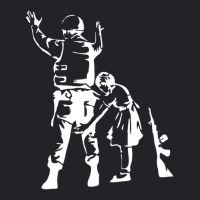 Banksy-girl-searching-soldier Youth Tee | Artistshot