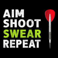 Aim Shoot Swear Repeat Darts T Shirt Baby Beanies | Artistshot