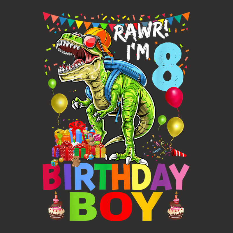 Rawr! I'm 8 Birthday Boy Dinosaur T-rex Themed 8th Birthday Champion Hoodie | Artistshot