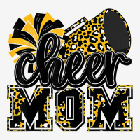 Cheer Mom Black Gold Leopard Cheer Poms & Megaphone T Shirt Ladies Polo Shirt | Artistshot