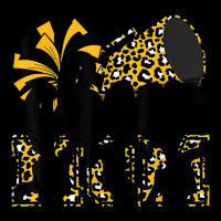 Cheer Mom Black Gold Leopard Cheer Poms & Megaphone T Shirt Legging | Artistshot