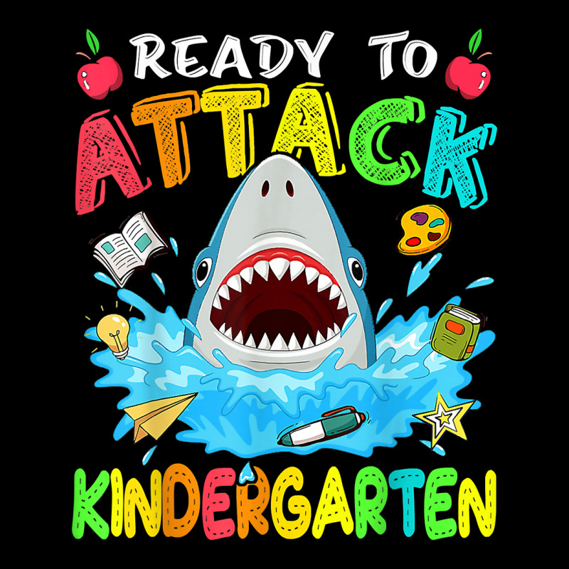 Ready To Attack Kindergarten Shark Back To School Boys Kids Fleece Short | Artistshot