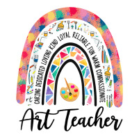 Art Teacher Rainbow Caring Dedicated Loving Vintage Women's V-neck T-shirt | Artistshot