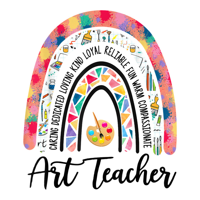 Art Teacher Rainbow Caring Dedicated Loving Vintage Maternity Scoop Neck T-shirt by JaliyahMelton | Artistshot