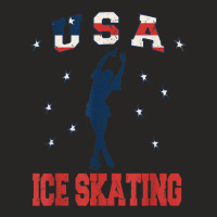 Usa Ice Skating Dance Support T Shirt Ladies Fitted T-shirt | Artistshot