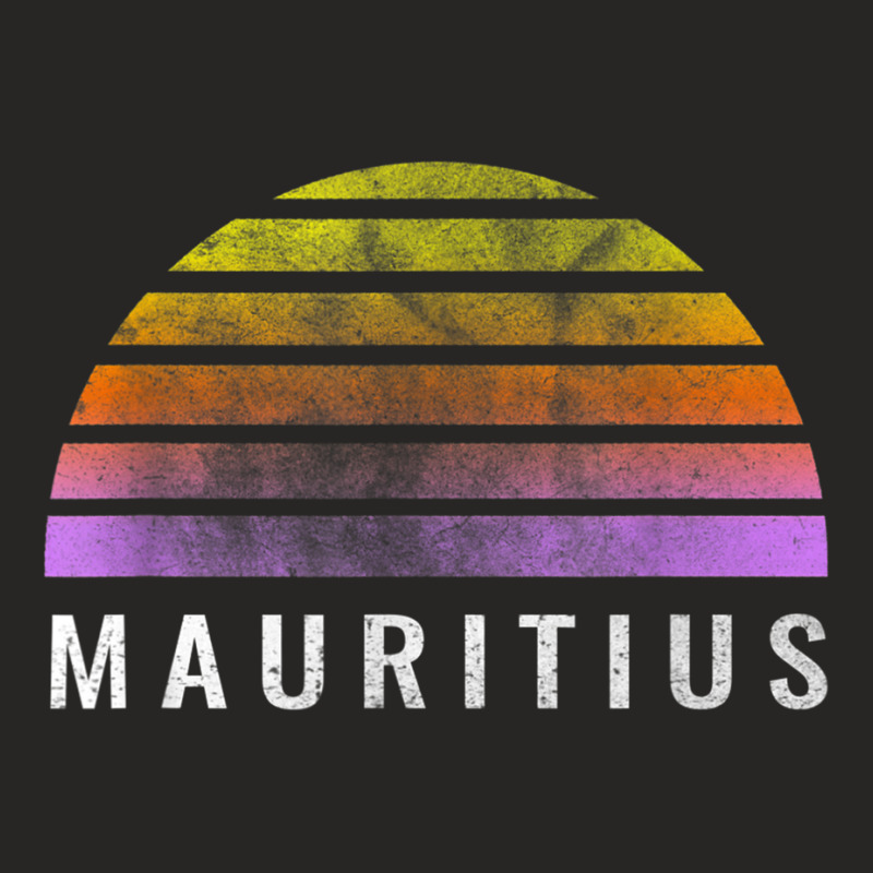 Throwback Sunset Vintage Mauritius Shirt Ladies Fitted T-Shirt by cm-arts | Artistshot