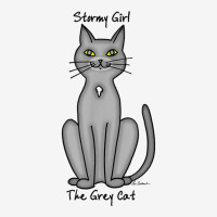 Stormy Girl The Grey Cat Adjustable Cap | Artistshot