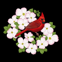 Red Cardinal Bird & Pink Dogwood Flower V-neck Tee | Artistshot