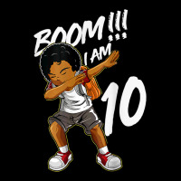 Boom I'm 10 Year Old Black Boy Dabbing 10th Birthday Party Zipper Hoodie | Artistshot