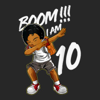 Boom I'm 10 Year Old Black Boy Dabbing 10th Birthday Party Men's T-shirt Pajama Set | Artistshot