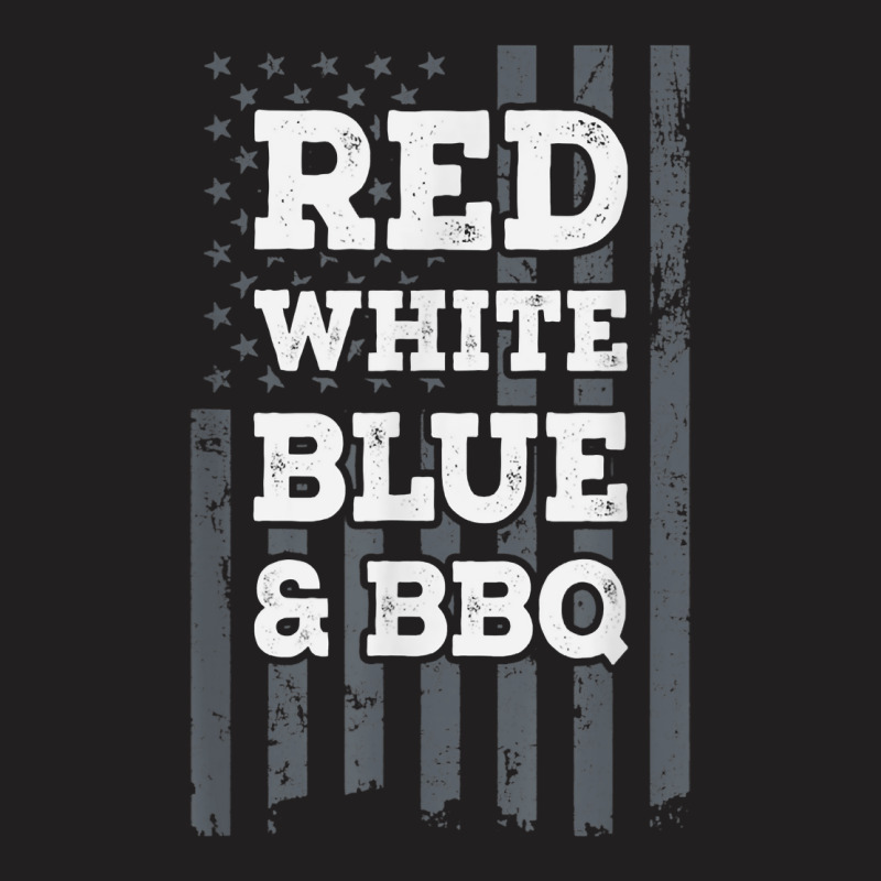 Red White Blue & Bbq Usa Flag 4th Of July Funny Mens Bbq T-shirt | Artistshot