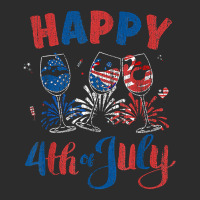 Red White Blue Wine Glass Usa Flag Happy 4th Of July Exclusive T-shirt | Artistshot