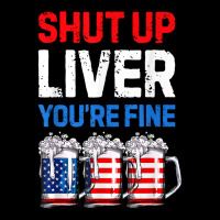 Us Flag Beer Mug Funny 4th Of July Shut Up Liver You're Fine Men's Long Sleeve Pajama Set | Artistshot