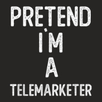 Pretend I`m A Telemarketer Shirt Funny Halloween Ladies Fitted T-shirt | Artistshot