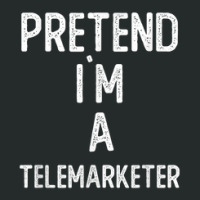 Pretend I`m A Telemarketer Shirt Funny Halloween Women's Triblend Scoop T-shirt | Artistshot