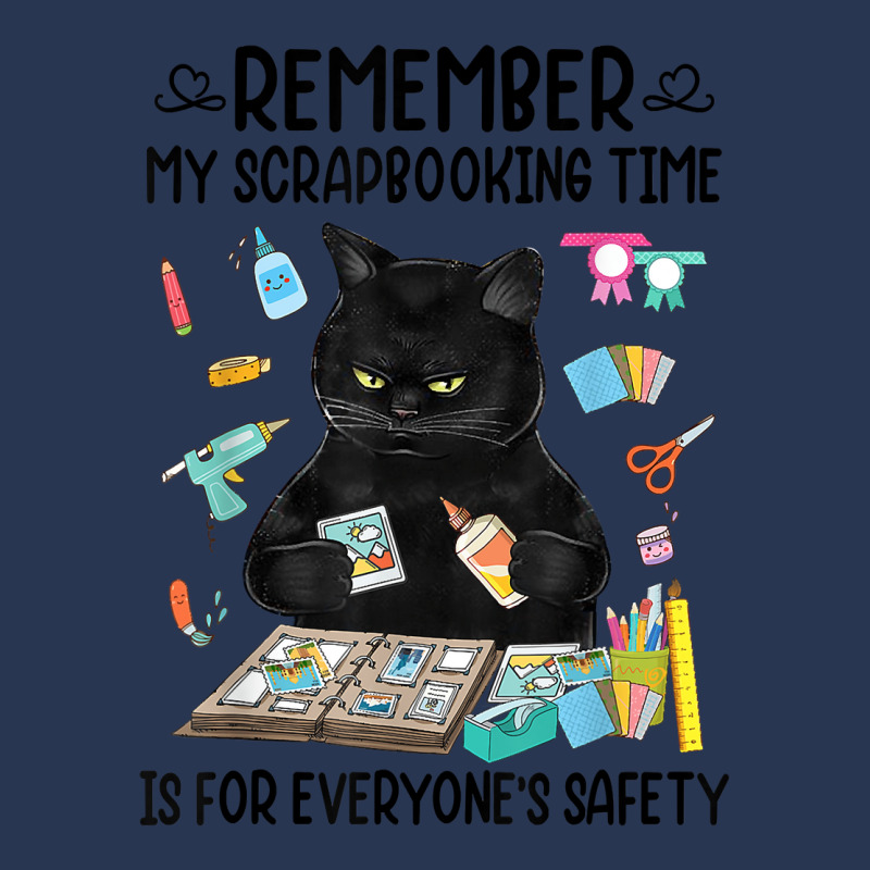 Remember My Scrapbooking Time Is For Everyone's Safety Cat Men Denim Jacket | Artistshot