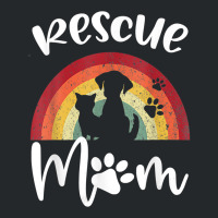 Rescue Mom Dog And Cat Rainbow Vintage V Neck Crewneck Sweatshirt | Artistshot