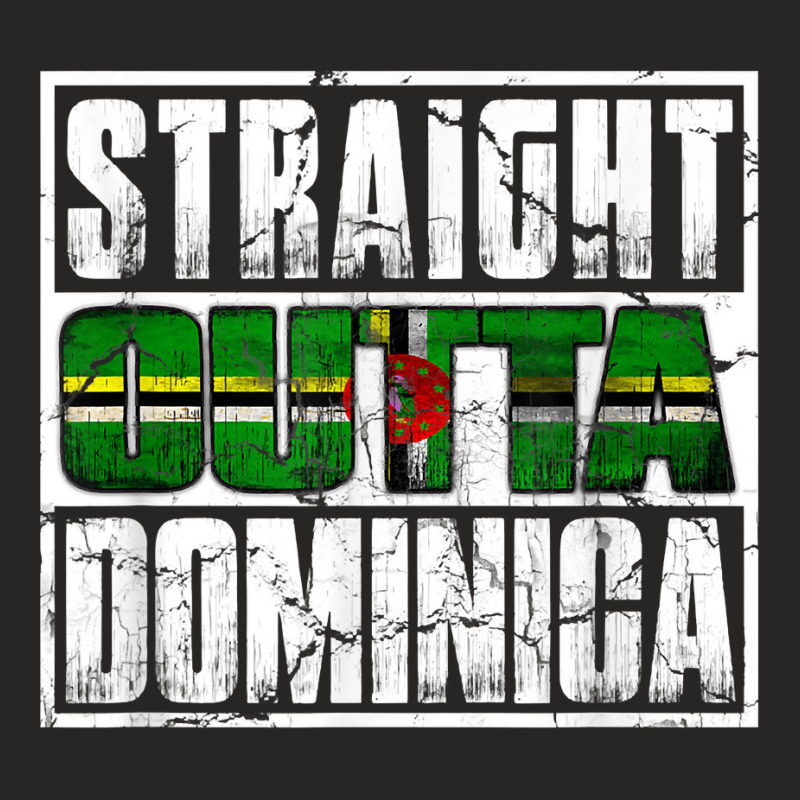 Straight Outta Commonwealth Of Dominica Flag Ladies Fitted T-Shirt by ElliottHamacher | Artistshot