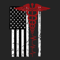 Usa Flag Medical Symbol Black Patriotic Caduceus Nurse Gift 3/4 Sleeve Shirt | Artistshot