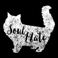 Soul Mate Cat T Shirt Distressed Vintage Look Fleece Short | Artistshot