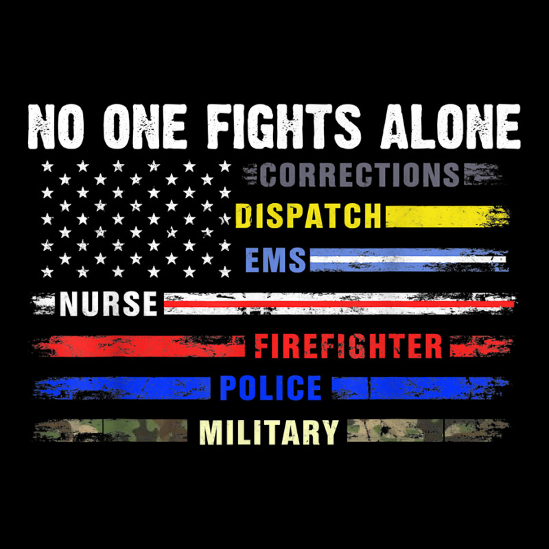 No-one Fight Alone First-responder Heroes Usa American Flag Adjustable Cap by ToraHernton | Artistshot