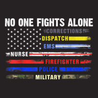 No-one Fight Alone First-responder Heroes Usa American Flag Vintage Cap | Artistshot