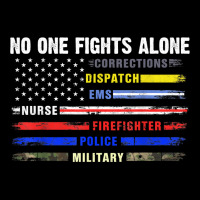 No-one Fight Alone First-responder Heroes Usa American Flag Zipper Hoodie | Artistshot