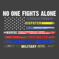 No-one Fight Alone First-responder Heroes Usa American Flag Vintage T-shirt | Artistshot