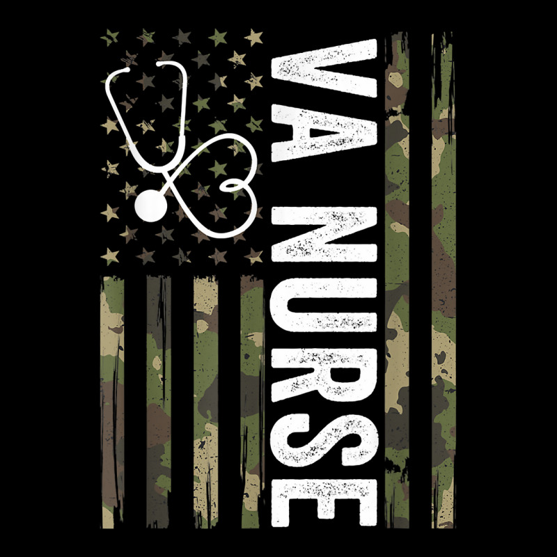 Va Nurse Camouflage American Flag Patriotic Medical Workers V-neck Tee | Artistshot