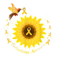 Hummingbird Sunflower Yellow Ribbon Endometriosis Awareness T Shirt Women's Pajamas Set | Artistshot