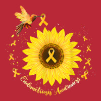 Hummingbird Sunflower Yellow Ribbon Endometriosis Awareness T Shirt Women's V-neck T-shirt | Artistshot