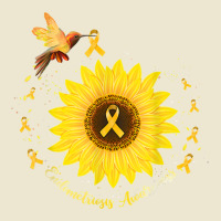 Hummingbird Sunflower Yellow Ribbon Endometriosis Awareness T Shirt Cropped Hoodie | Artistshot