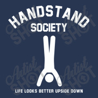 Handstand Society Life Looks Better Upside Down Men Denim Jacket | Artistshot