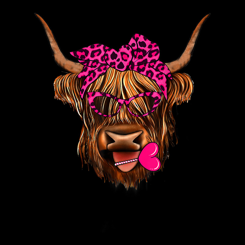 Valentines Highland Cow With Hearts Bandana And Glasses Zipper Hoodie | Artistshot