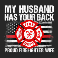 Womens My Husband Has Your Back Firefighter Family Gift For Wife V-nec Men's T-shirt Pajama Set | Artistshot