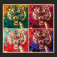 Tiger Pop Mix 1, Mixture Of Tiger, Combination Of Tiger, Blend Of Tige Ladies Fitted T-shirt | Artistshot