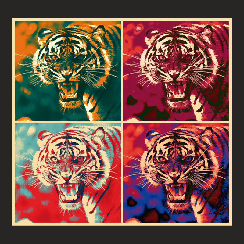 Tiger Pop Mix 1, Mixture Of Tiger, Combination Of Tiger, Blend Of Tige Ladies Fitted T-Shirt by SHTULIPS | Artistshot