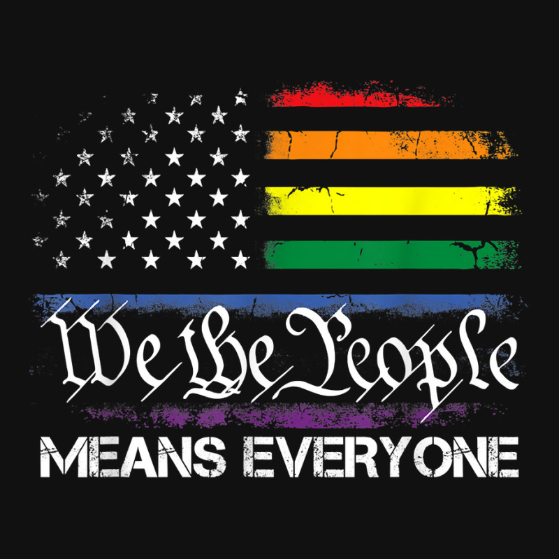 Lgbt Vintage 1776 American Flag We The People Means Everyone Metal ...