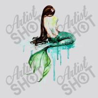 Green Tailed Mermaid  Mermaid Watercolor Painting Art Women's Triblend Scoop T-shirt | Artistshot