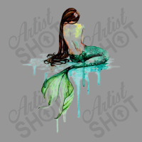 Green Tailed Mermaid  Mermaid Watercolor Painting Art Women's V-neck T-shirt | Artistshot