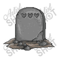 Headstone With Hearts Pixel Art Headstone Maternity Scoop Neck T-shirt | Artistshot