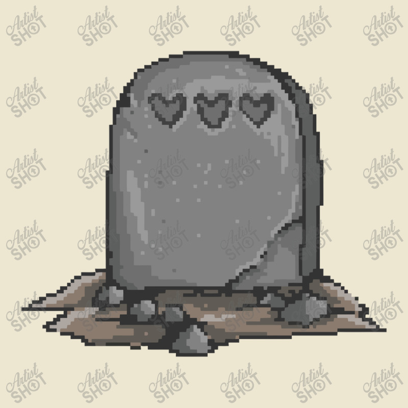 Headstone With Hearts Pixel Art Headstone Cropped Hoodie by hatetheme | Artistshot