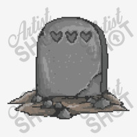 Headstone With Hearts Pixel Art Headstone Scorecard Crop Tee | Artistshot