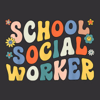 Groovy School Social Worker Coping Skills Back To School T Shirt Vintage Short | Artistshot